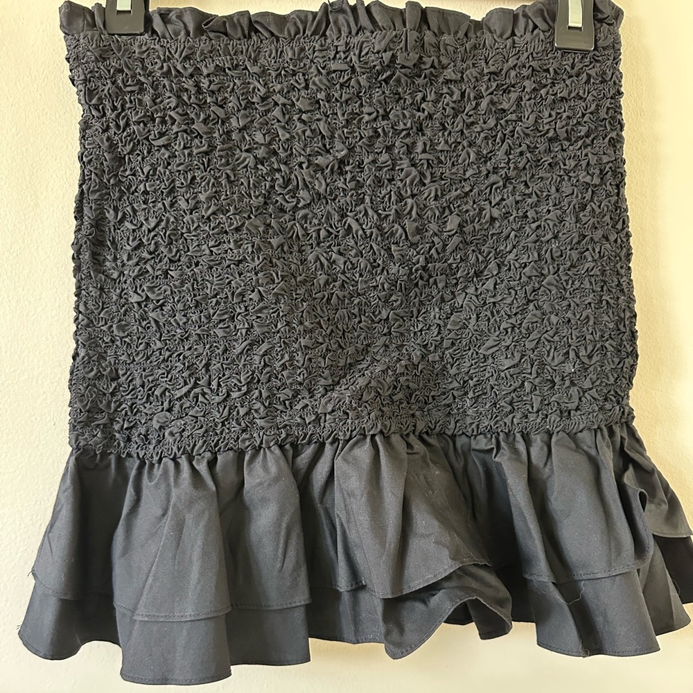 Black mini skirt